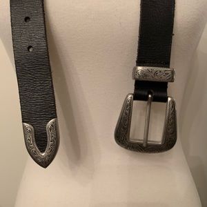 Urban Outfitters Black Belt Western Buckle